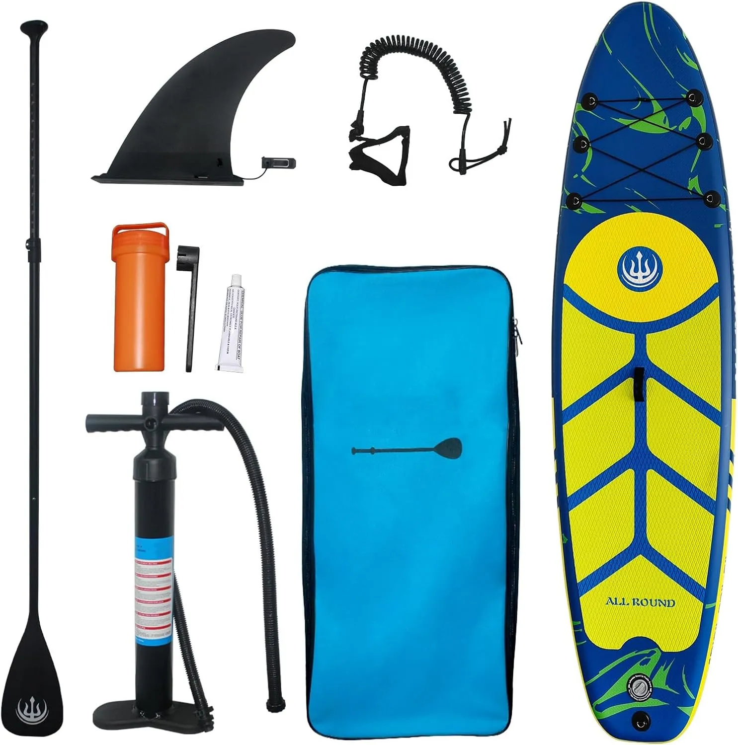 10'6" x 33" x 6" Inflatable Stand Up Paddle Board, Inflatable Paddle Board with Premium Accessories, Non-Slip Comfortable Deck for Youth & Adults of All Skill Levels