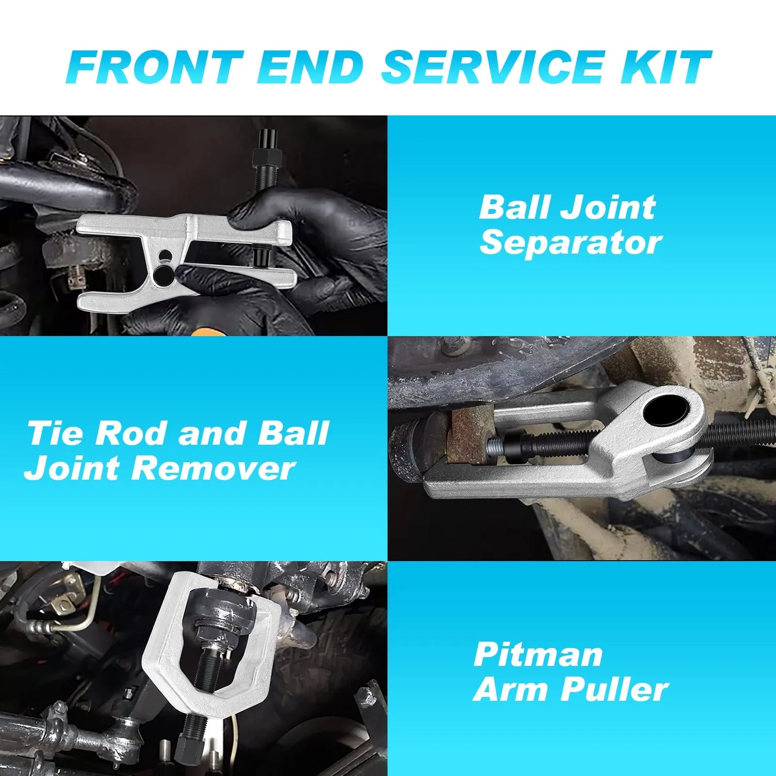 Ball Joint Separator Pitman Arm Puller Tie Rod End Tool 5 in 1 Front End Service Set