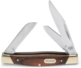 Buck Knives 373 Trio 3-Blade Folding Pocket Knife with Wood Handle