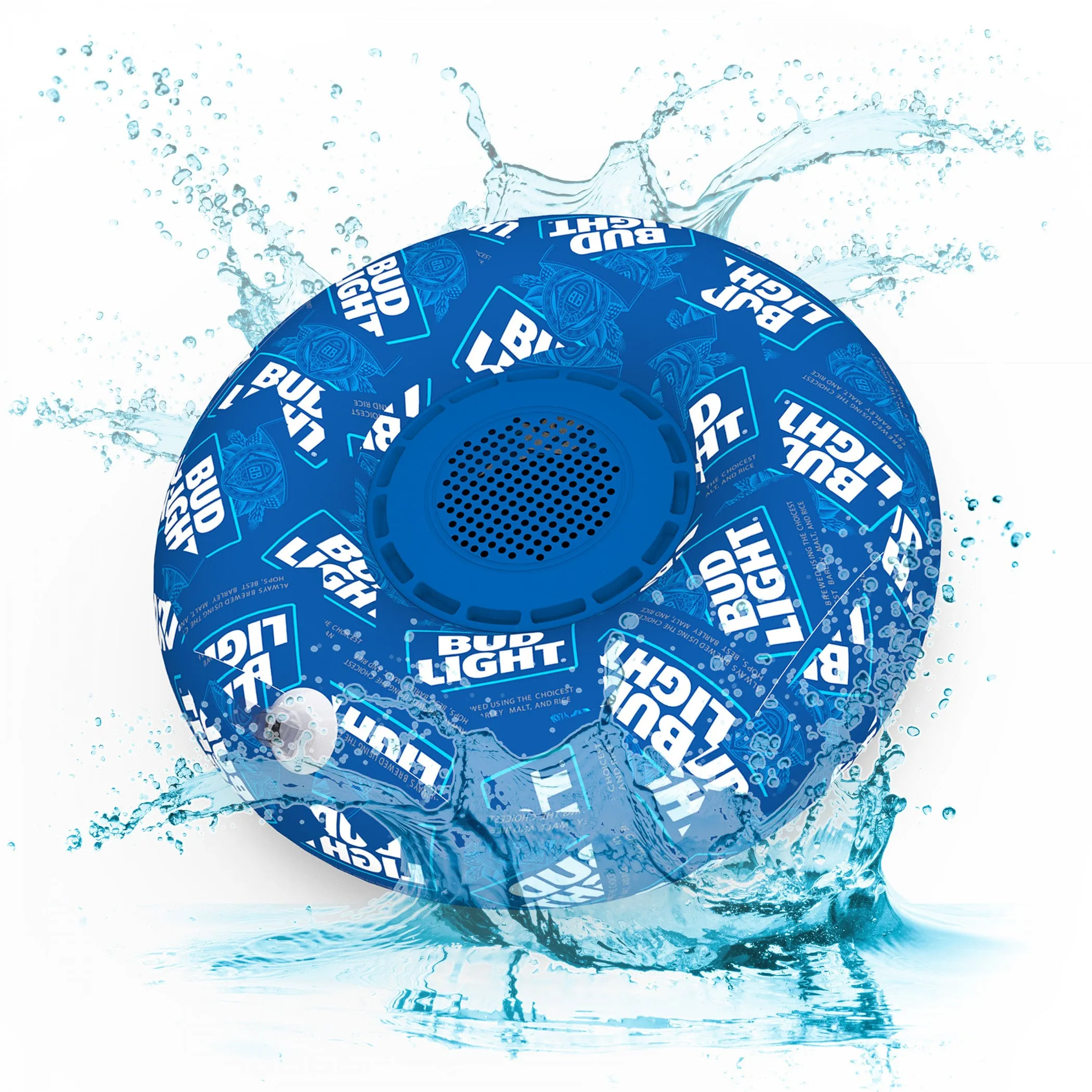 Bud Light Logo All Over Print Floating Speaker with Pump