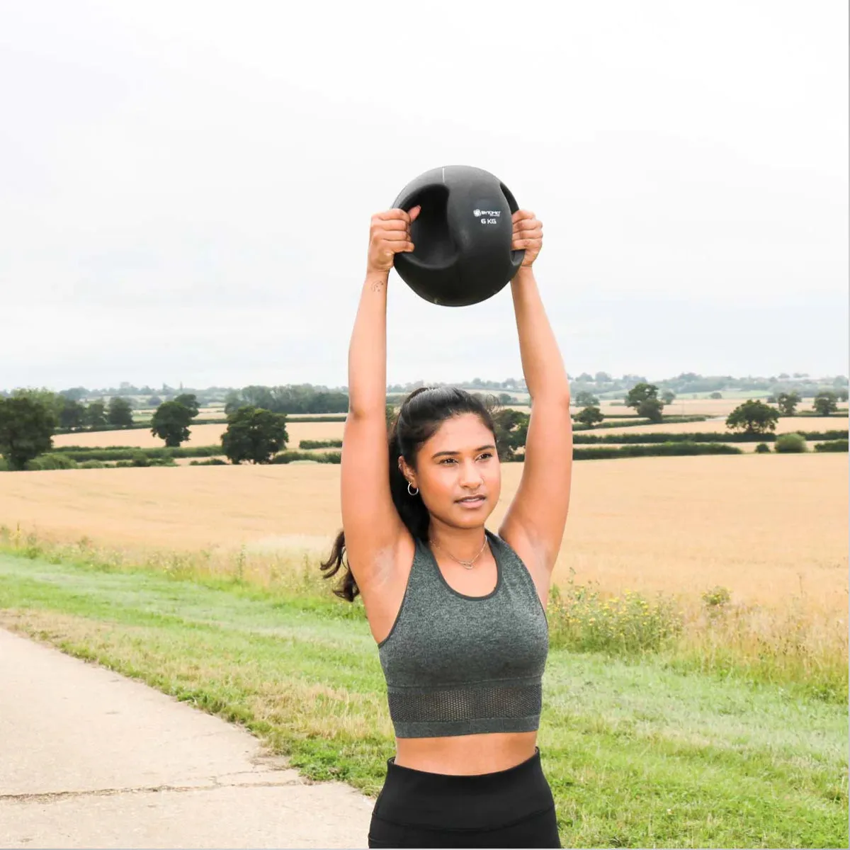 Bytomic Double Grip Medicine Ball 4kg Black
