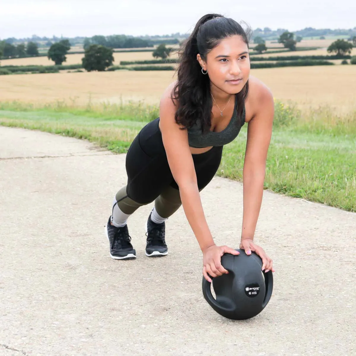 Bytomic Double Grip Medicine Ball 4kg Black