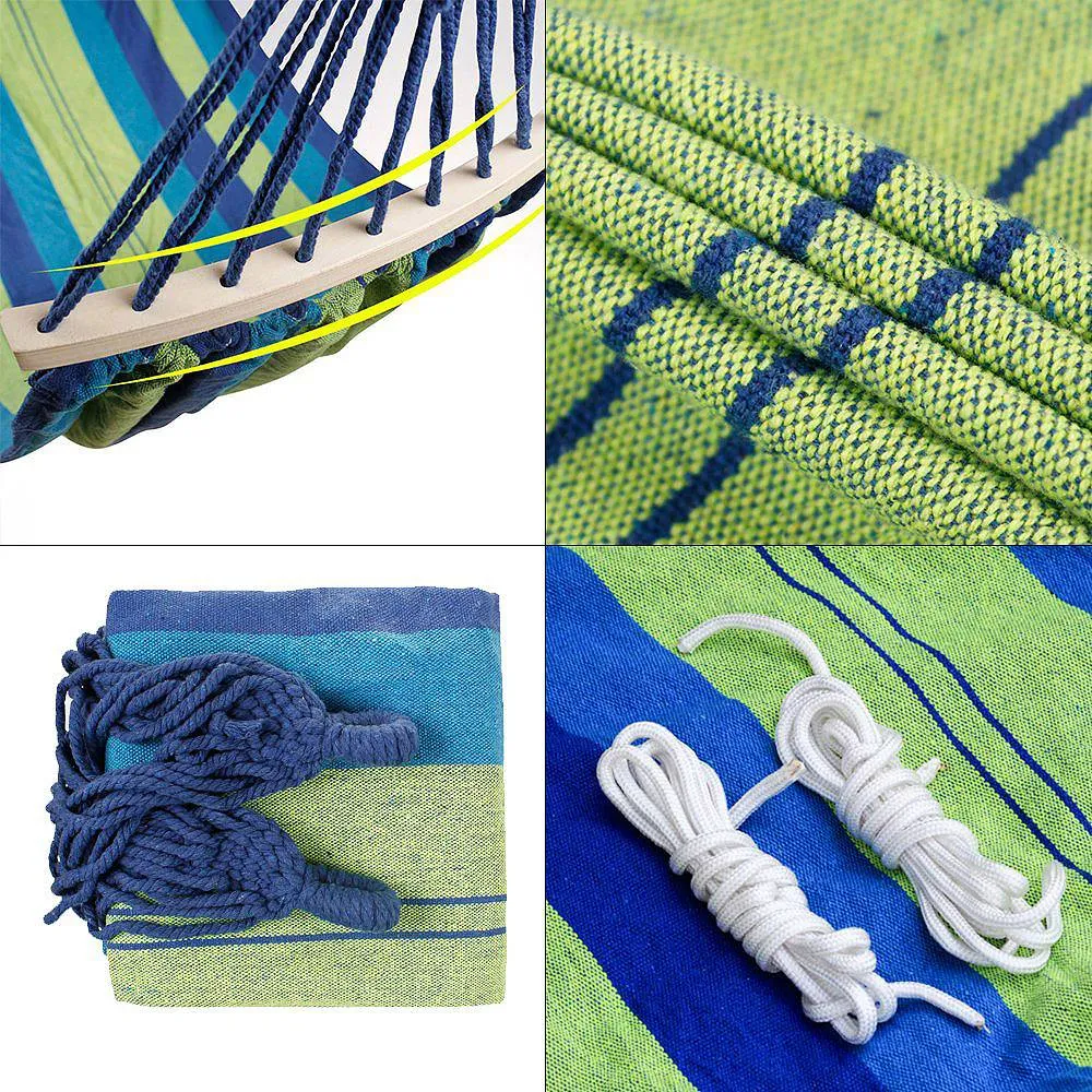 Double Hammock 450 Lbs Portable Travel Camping Hanging Hammock