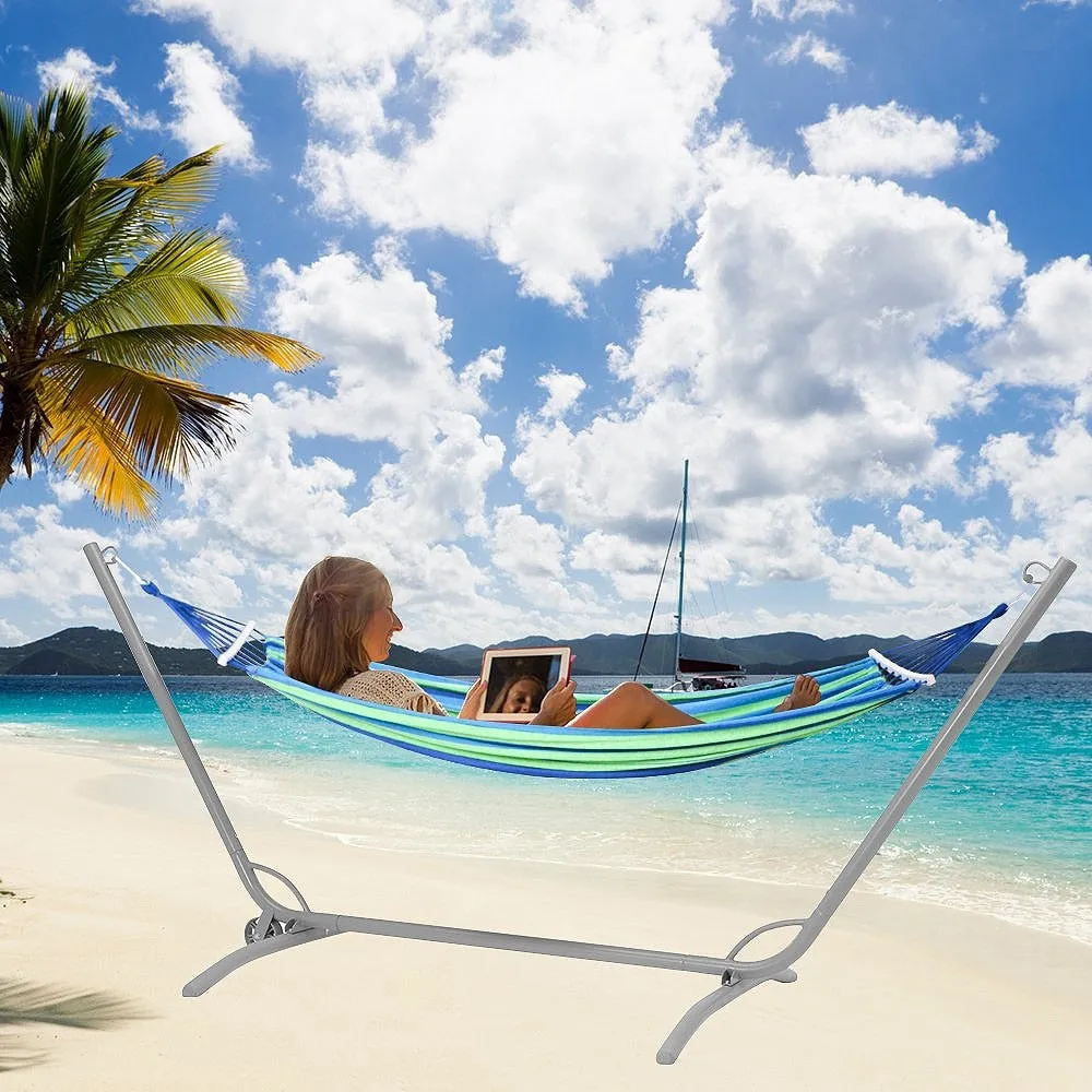 Double Hammock 450 Lbs Portable Travel Camping Hanging Hammock