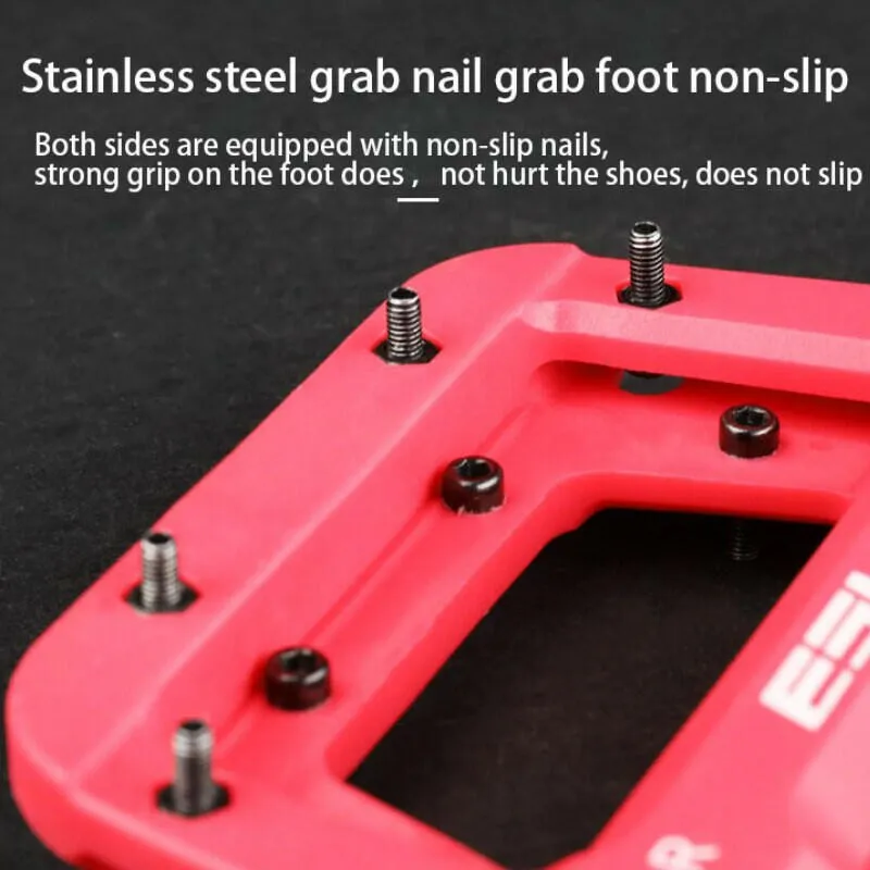 ESLNF Ultralight Seal Bearings Bicycle Bike Pedals Cycling Nylon Road Bmx Mtb Pedals Flat Platform Bicycle Parts Accessories