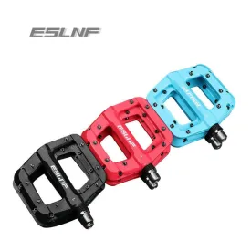 ESLNF Ultralight Seal Bearings Bicycle Bike Pedals Cycling Nylon Road Bmx Mtb Pedals Flat Platform Bicycle Parts Accessories