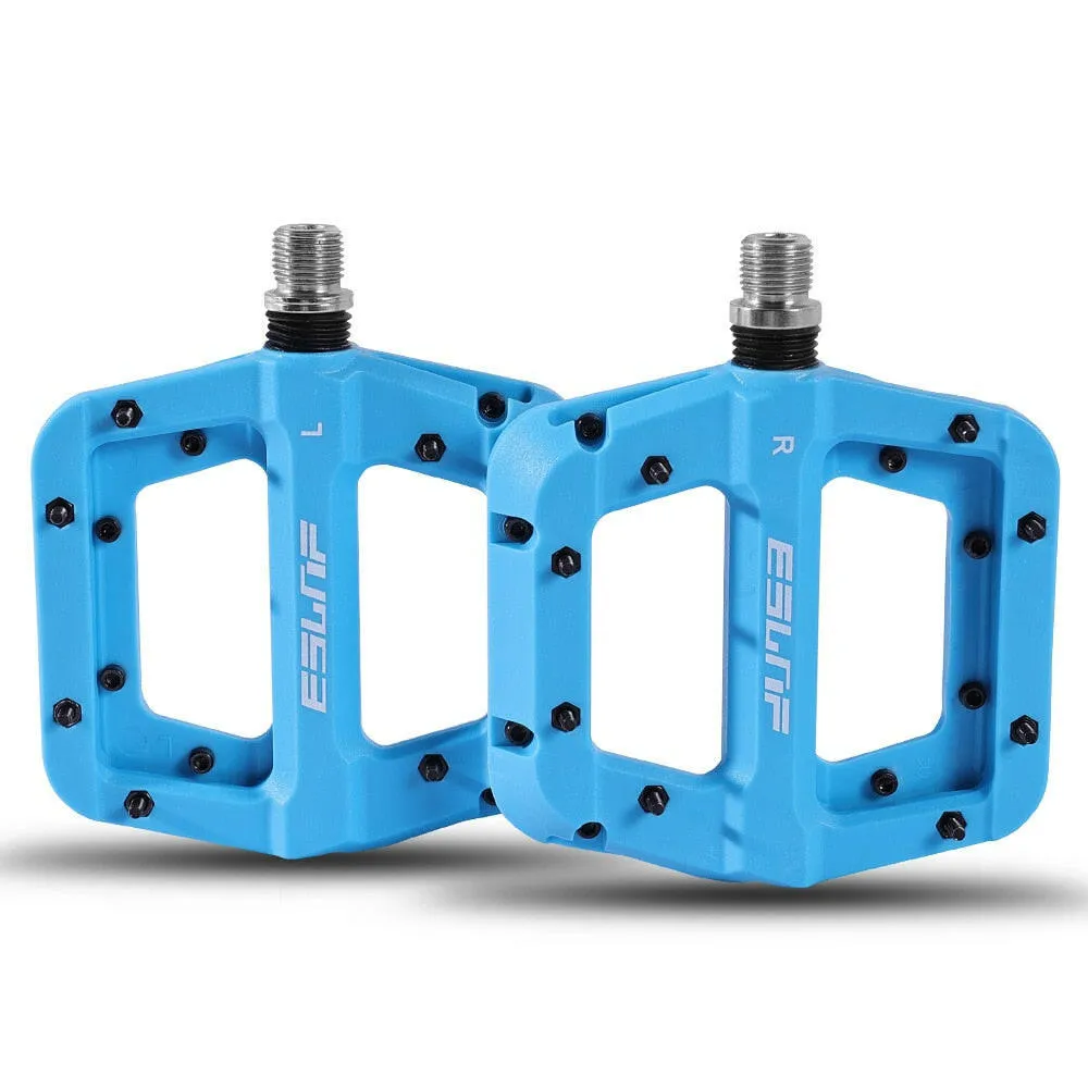 ESLNF Ultralight Seal Bearings Bicycle Bike Pedals Cycling Nylon Road Bmx Mtb Pedals Flat Platform Bicycle Parts Accessories