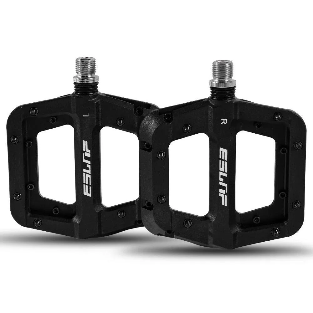 ESLNF Ultralight Seal Bearings Bicycle Bike Pedals Cycling Nylon Road Bmx Mtb Pedals Flat Platform Bicycle Parts Accessories