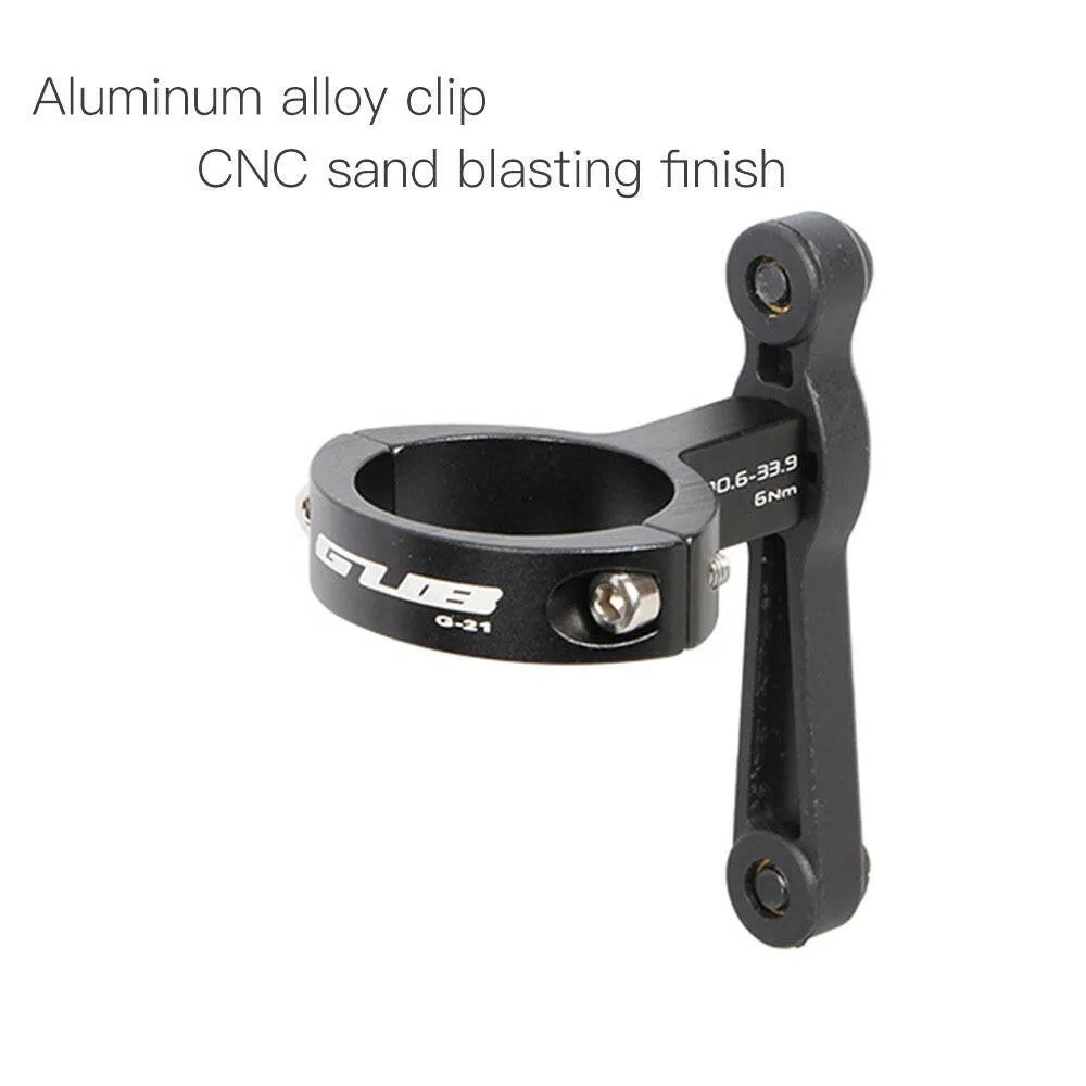 GUB Ultralight Bicycle Water Bottle Cage Adapter Adjustable Rotation Bike Water Rack Seatpost Handlebar Bottle Holder Mount Clip