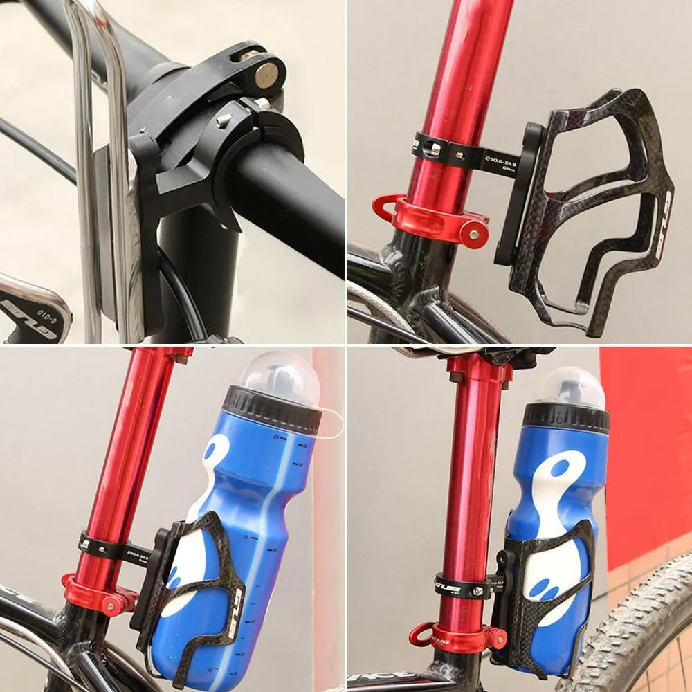 GUB Ultralight Bicycle Water Bottle Cage Adapter Adjustable Rotation Bike Water Rack Seatpost Handlebar Bottle Holder Mount Clip