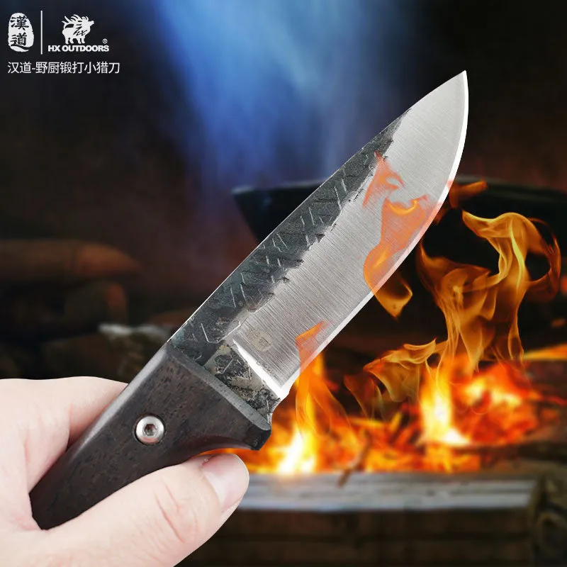 HX Carbon Steel Wood Handle Knife