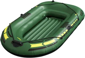 Inflatable Boat with Oar Holders Double Air Chambers Float Raft Heavy Duty Grab