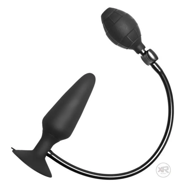 Inflatable Silicone Suction Cup Butt Plug