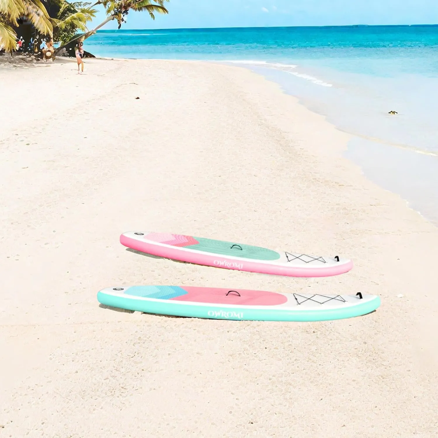 Inflatable Stand Up Paddle Boards with Premium SUP Paddle Board Accessories, Wide Stable Design, Anti-Slip EVA Deck for Youth & Adult