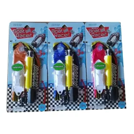 Inflatable Windup Boat Racer - Ages 3  - Pump Included - BPA Free1 Pc Assorted