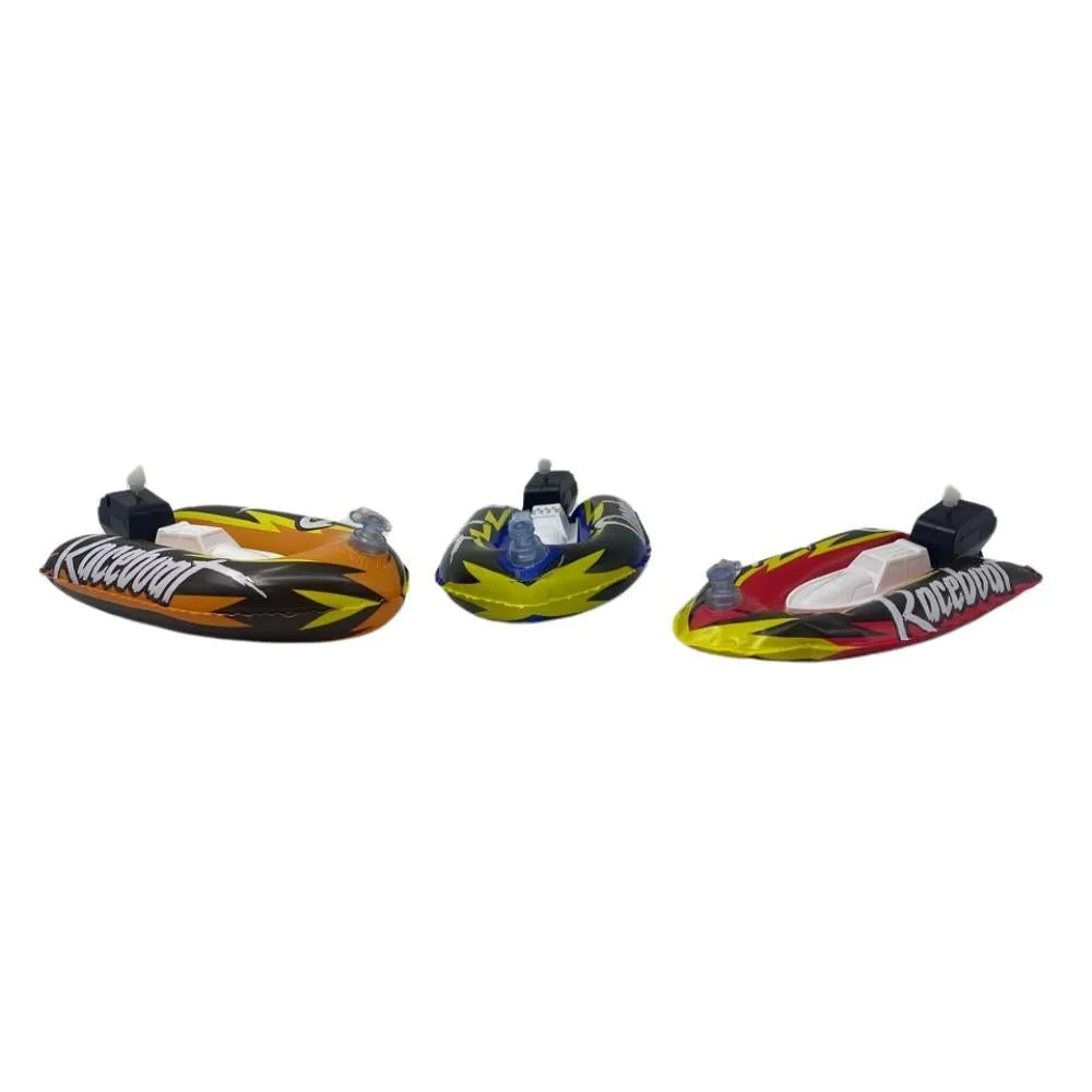 Inflatable Windup Boat Racer - Ages 3  - Pump Included - BPA Free1 Pc Assorted