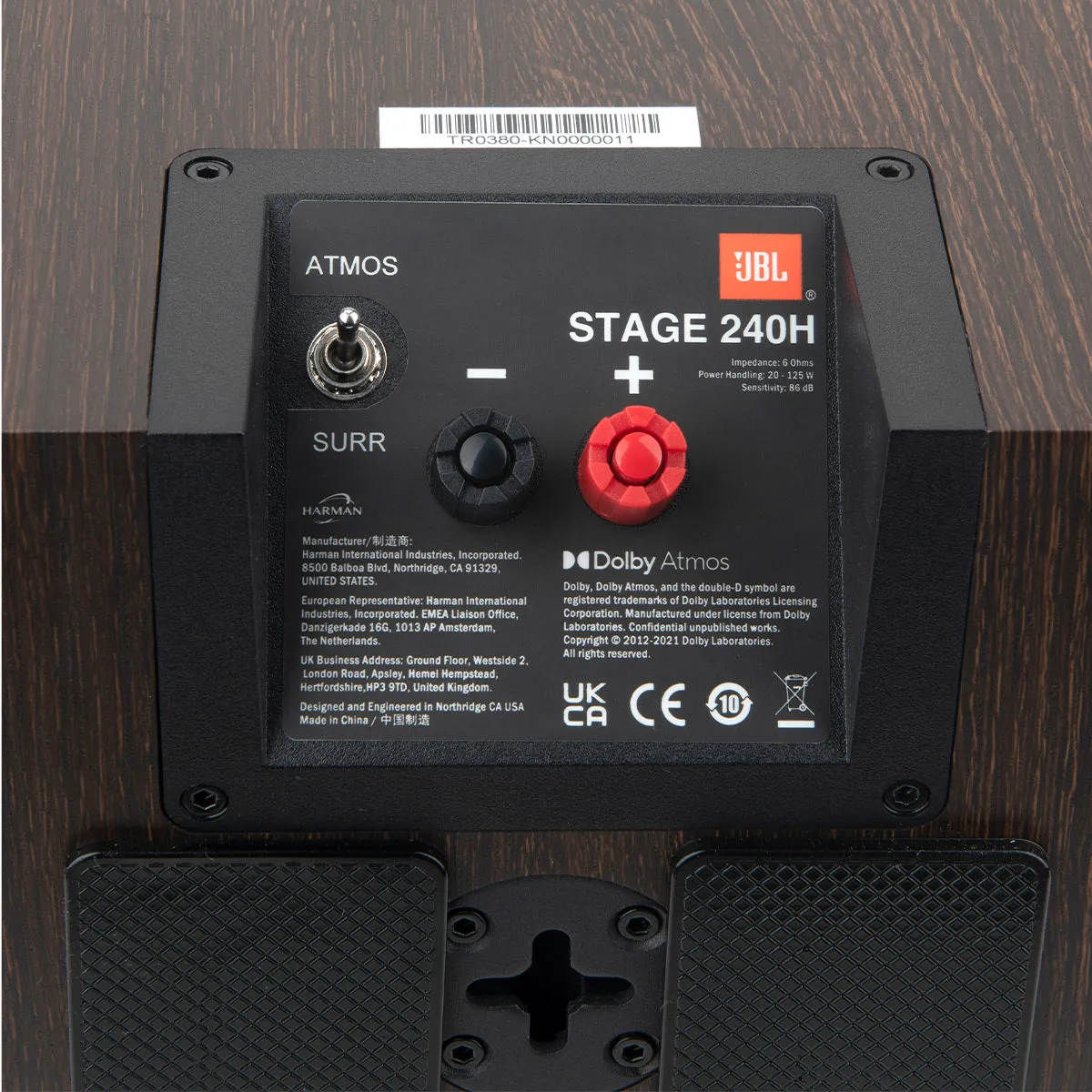 JBL Stage 240H 2-Way 4.5" Dolby Atmos Height Module - Pair (Black)