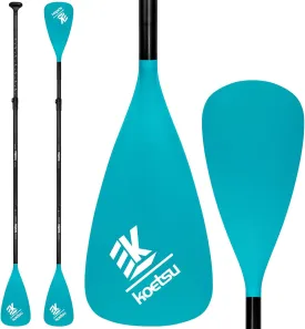 koetsu Adjustable 34-Piece SUP Paddle, Aluminum Lightweight 2-in-1 SUP & Canoe Paddle, Floating Dual-End Paddle with Ergonomic Grip for Kayaking, Paddle Boarding & Fishing