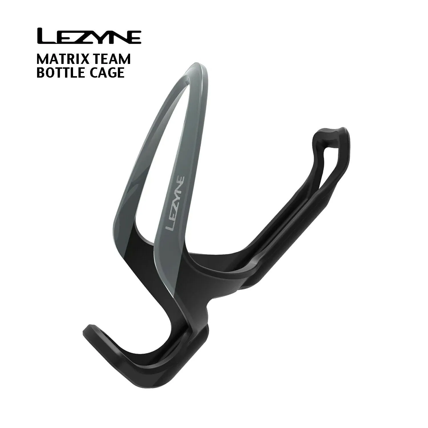 LEZYNE Matrix Team Cage Bicycle Water Bottle Holder, Black/Dark Grey