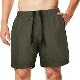 MADHERO Men Swim Trunks with Zipper Pockets Quick Dry Bathing Suits Mesh Lining