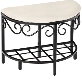 modern Vanity Seat for Makeup Room, Dressing Stool, Entryway Bench - Gray Shoe Bench
