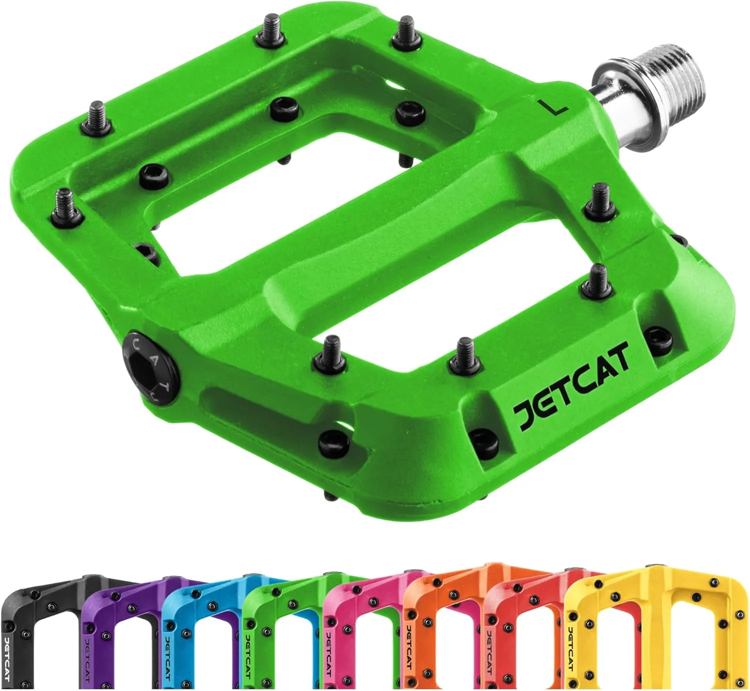 Mountain Bike Pedals Flat - MTB Pedals Flat, Bicycle Pedals for BMX/MTN/Road/Gravel/EBike, BMX Pedals, Platform Pedals, Adults & Kids Bike Replacement Upgrades Parts 9/16