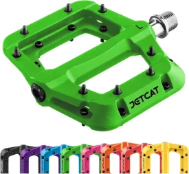 Mountain Bike Pedals Flat - MTB Pedals Flat, Bicycle Pedals for BMX/MTN/Road/Gravel/EBike, BMX Pedals, Platform Pedals, Adults & Kids Bike Replacement Upgrades Parts 9/16