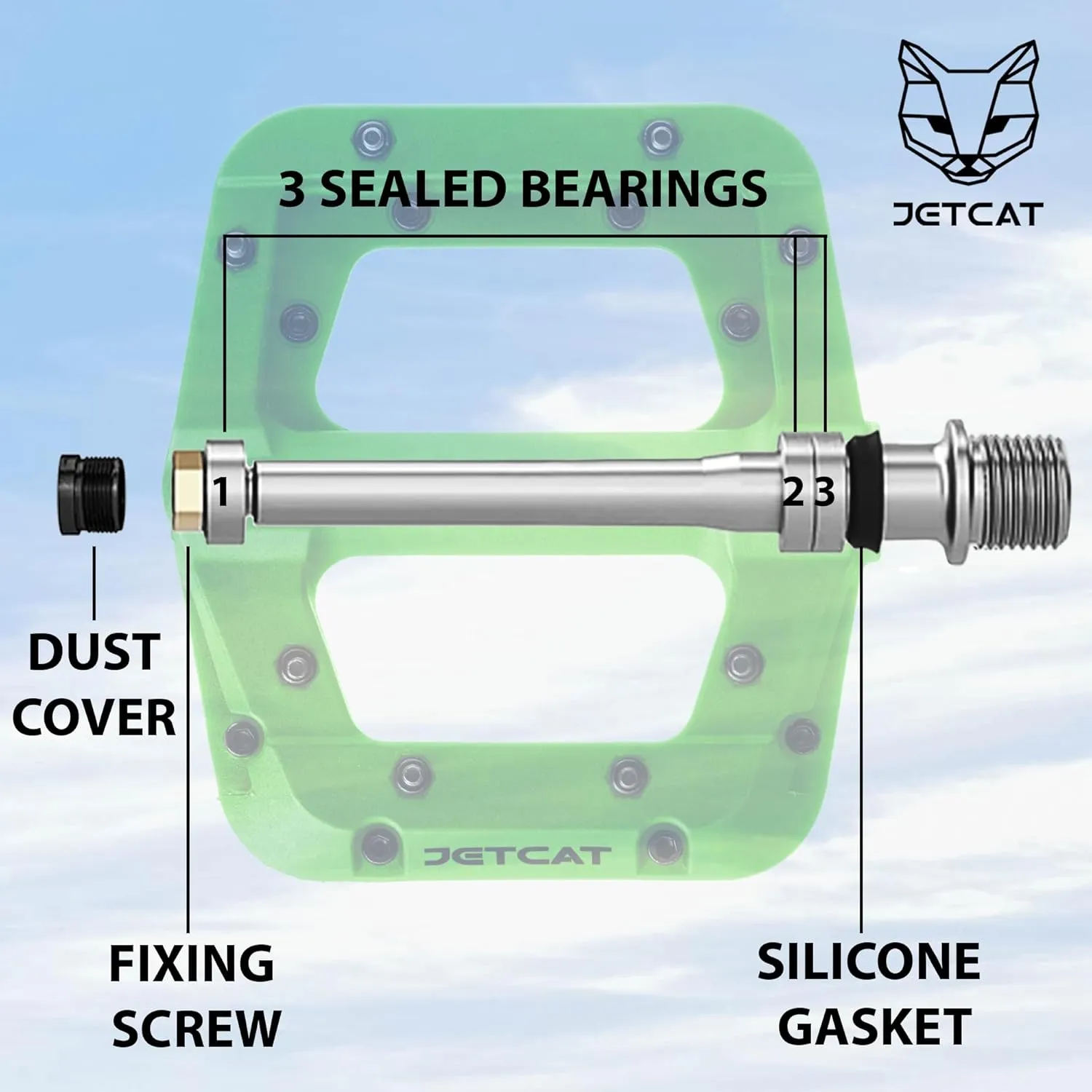 Mountain Bike Pedals Flat - MTB Pedals Flat, Bicycle Pedals for BMX/MTN/Road/Gravel/EBike, BMX Pedals, Platform Pedals, Adults & Kids Bike Replacement Upgrades Parts 9/16