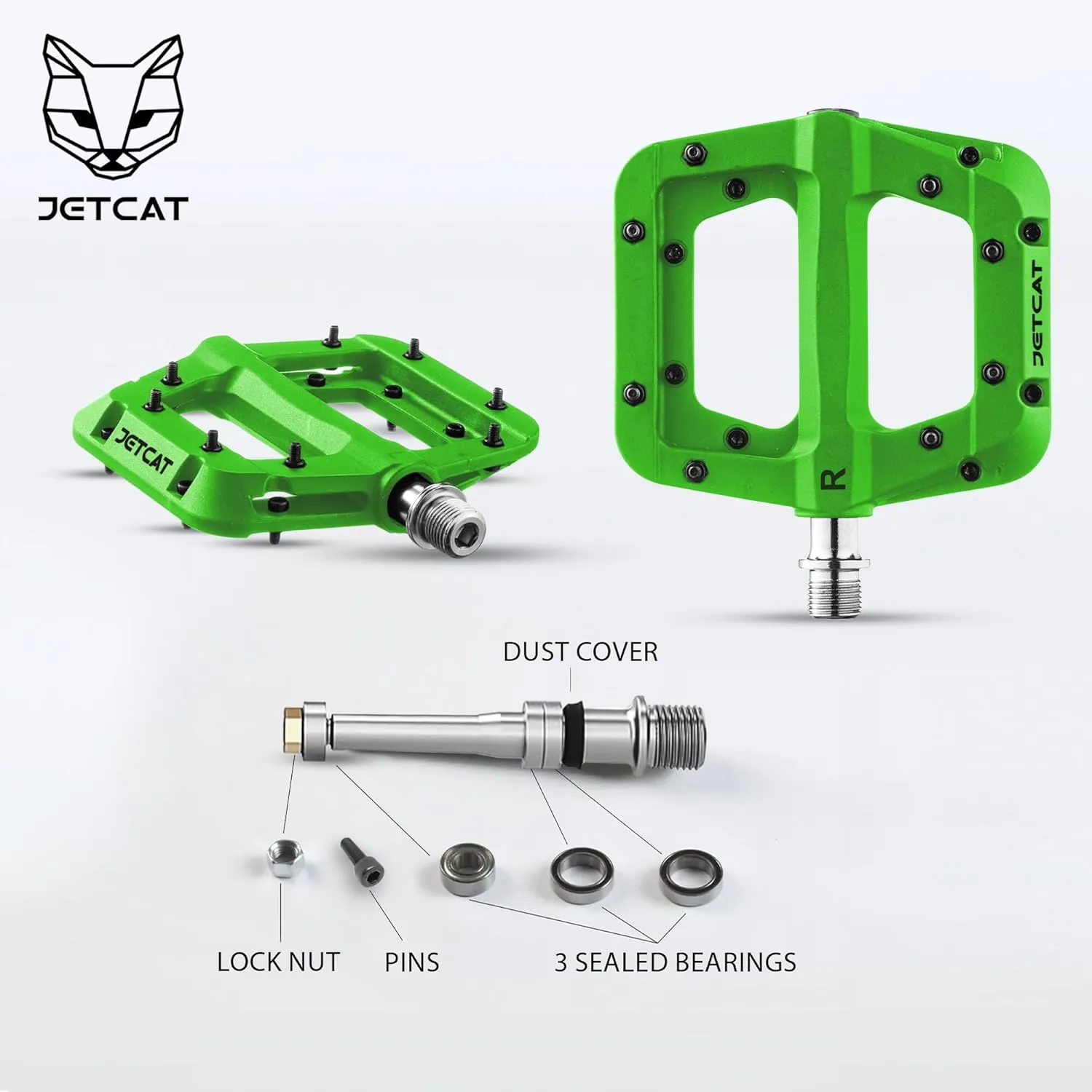 Mountain Bike Pedals Flat - MTB Pedals Flat, Bicycle Pedals for BMX/MTN/Road/Gravel/EBike, BMX Pedals, Platform Pedals, Adults & Kids Bike Replacement Upgrades Parts 9/16