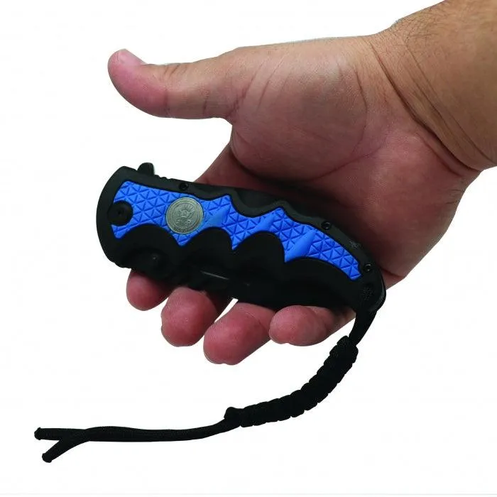 Navy Folding Knife Assisted Open w/Belt Clip & Paracord