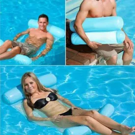 Outdoor Floating Water Hammock - Pool Swimming Lounger Backrest For Adults & Kids