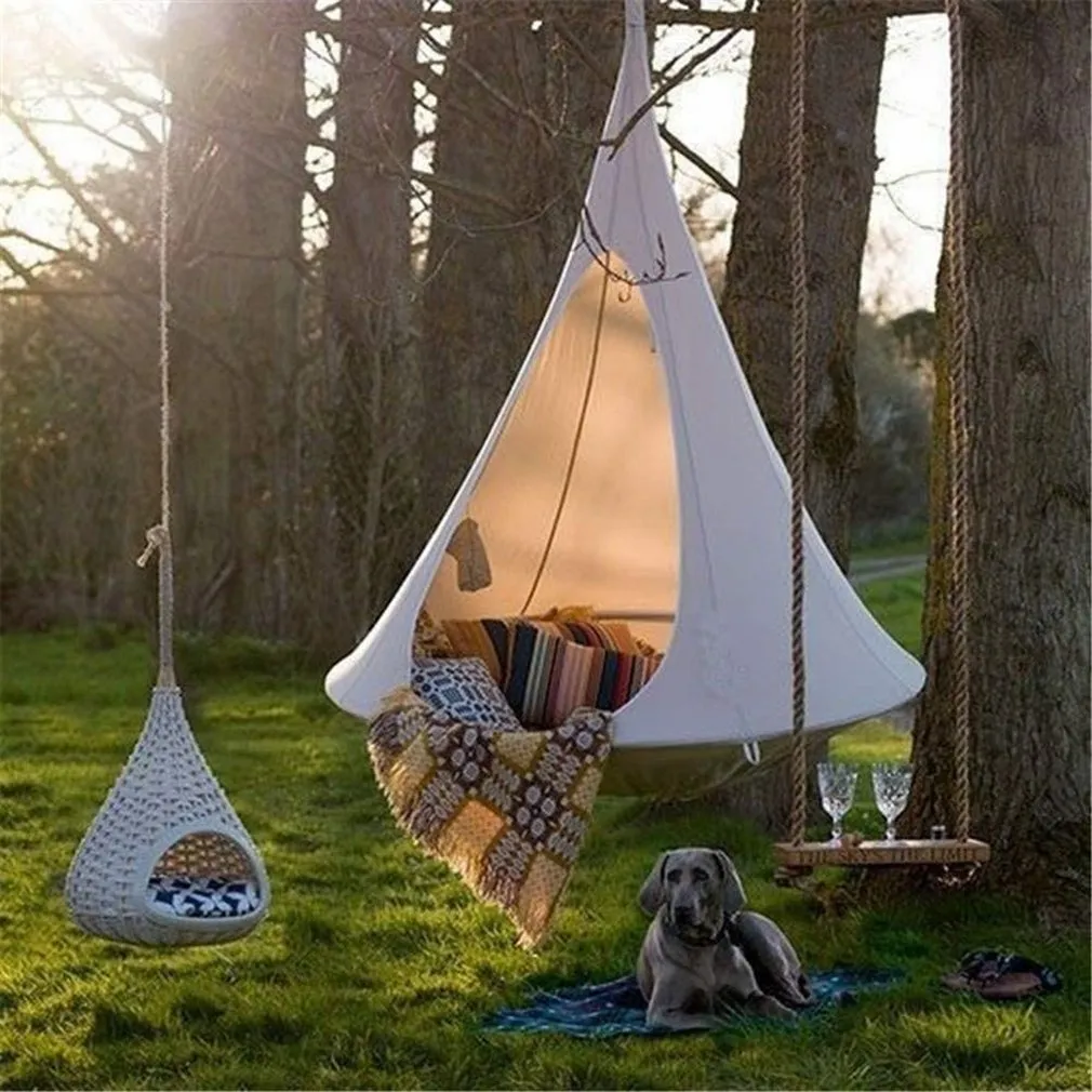 Outdoor Garden Camping Hammock Swing Chair Children Room Gym Fitness Teepee Tree Hamaca Tent Ceiling Hanging Sofa Bed