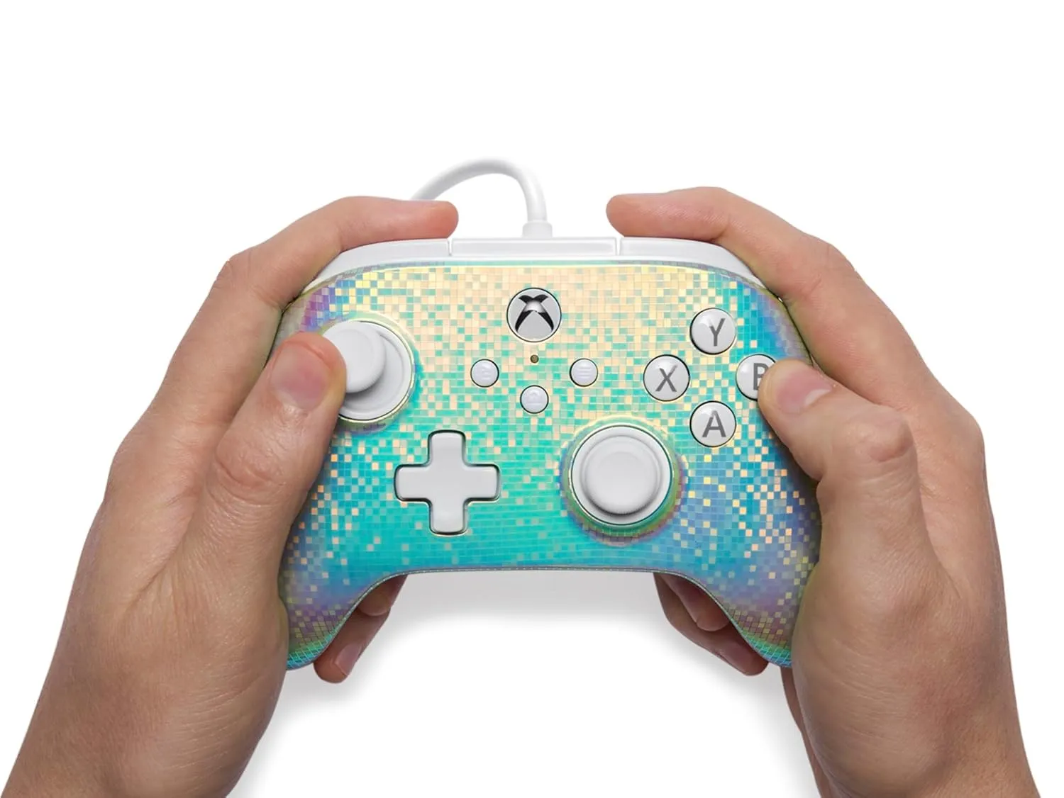 PowerA Advantage Wired Controller for Xbox Series X|S - Disco Ball, gamepad, wired video game controller, gaming controller, USB-C, Works with Xbox One, Officially Licensed