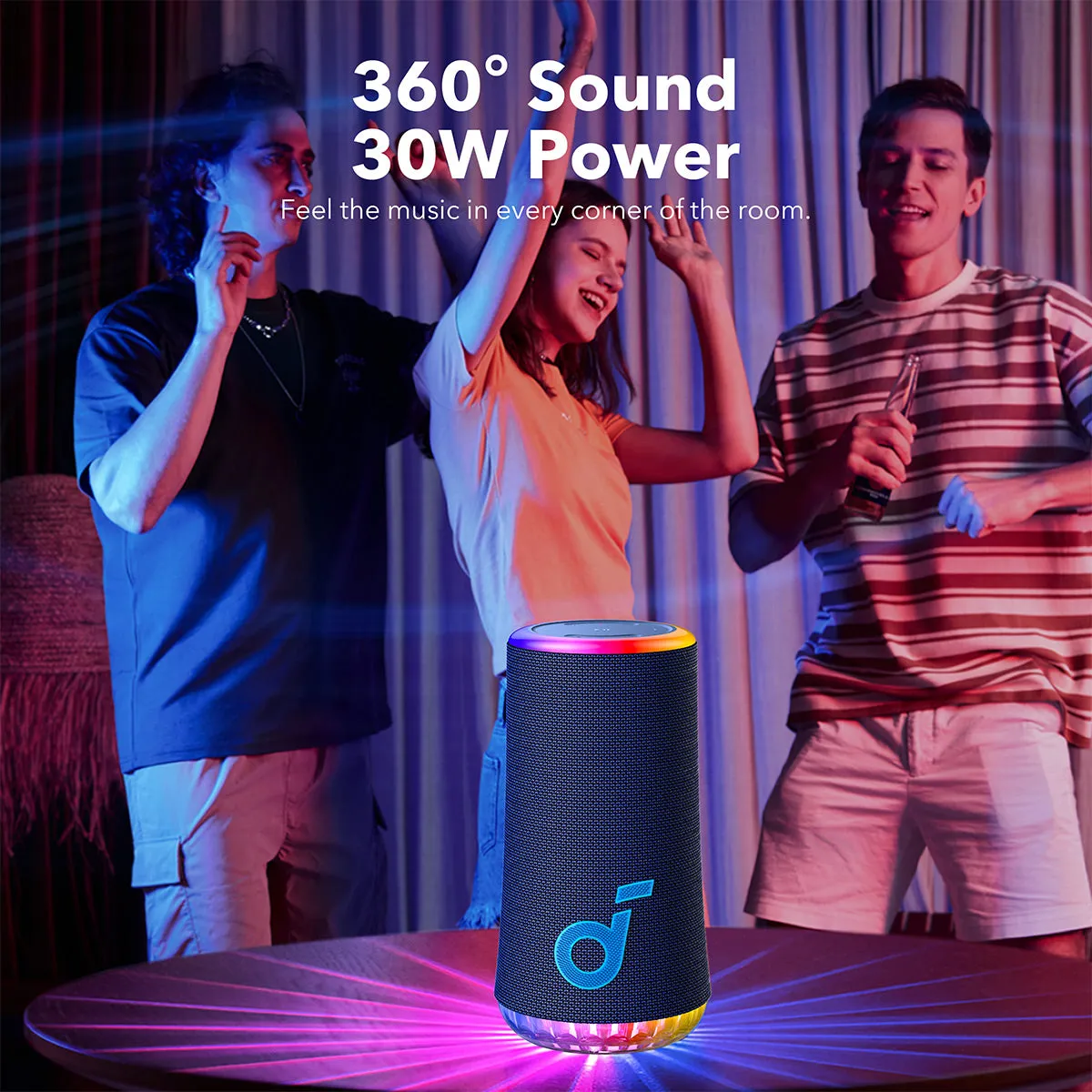 Soundcore Glow Portable Bluetooth Speaker (Blue)