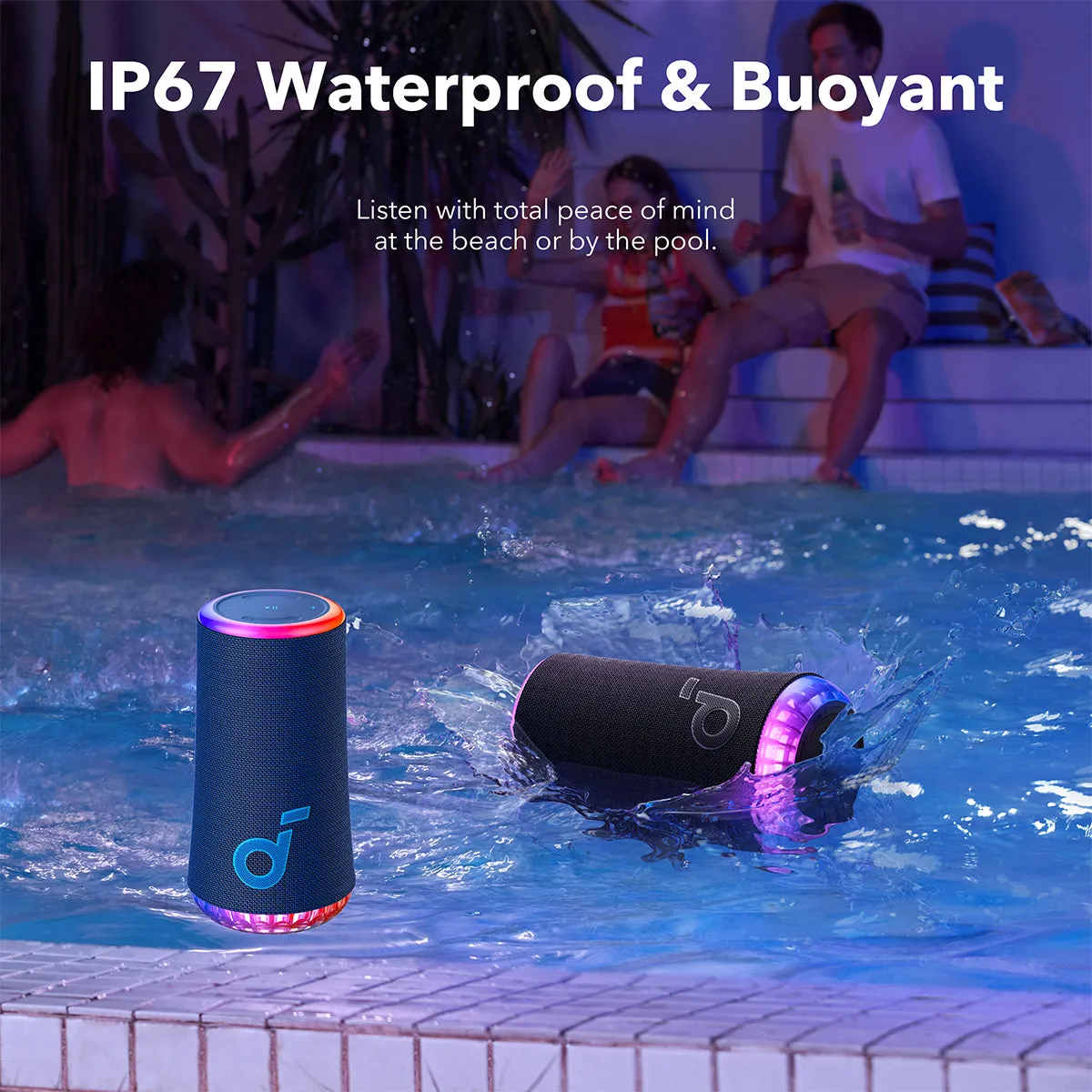 Soundcore Glow Portable Bluetooth Speaker (Blue)