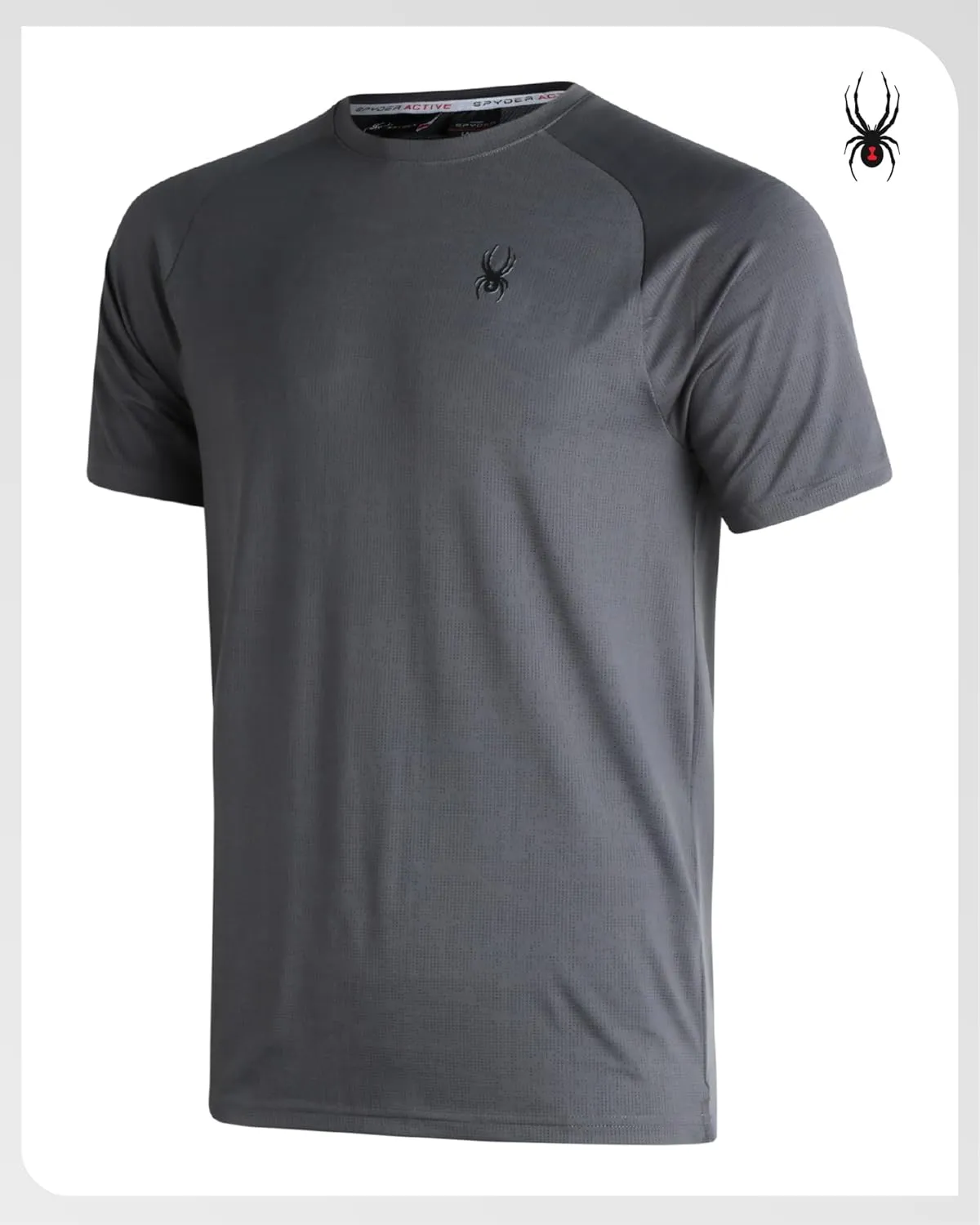 Spyder Men's Athletic Short Sleeve T-Shirt - Lightweight Crewneck Performance Workout Gym and Running Top (Sizes: S-XL)