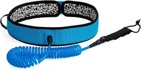 Surfboard Waist Leash 7mm Thick 10ft Coiled Surf Board Leash SUP Stand Up Paddleboard Leash