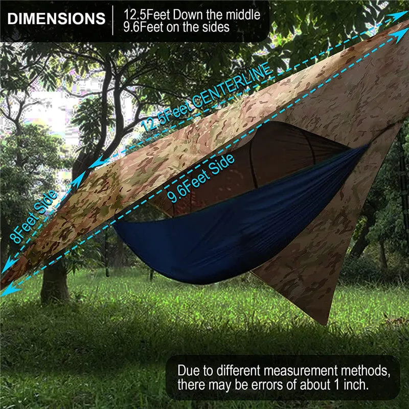 Tent Tarp Hammock Rain Fly PU Waterproof Windproof UV 50  Sunshade Essential Survival Camping Hiking