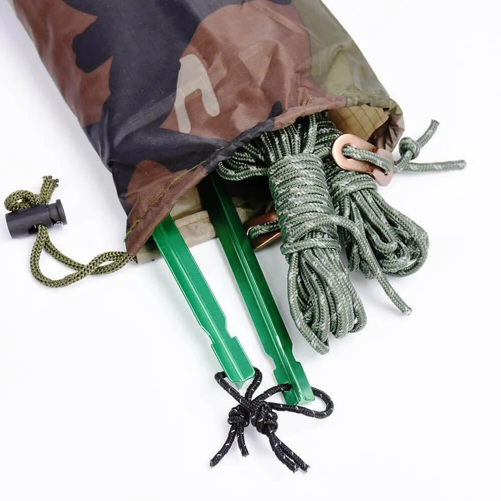 Tent Tarp Hammock Rain Fly PU Waterproof Windproof UV 50  Sunshade Essential Survival Camping Hiking