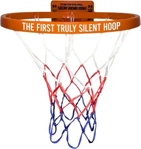 The Official Silent Basketball Hoop Indoor  Durable Plastic, Large Wall-Mounted Basketball Hoop with No-Noise Design   Adhesive & Screw Installation  for Use with Silent Basketball Only