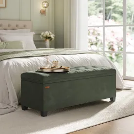 valiant 43" Storage Ottoman Bench End of Bed Bench Pink Ottoman with Storage Load up to 660 lb for Living Room Bedroom