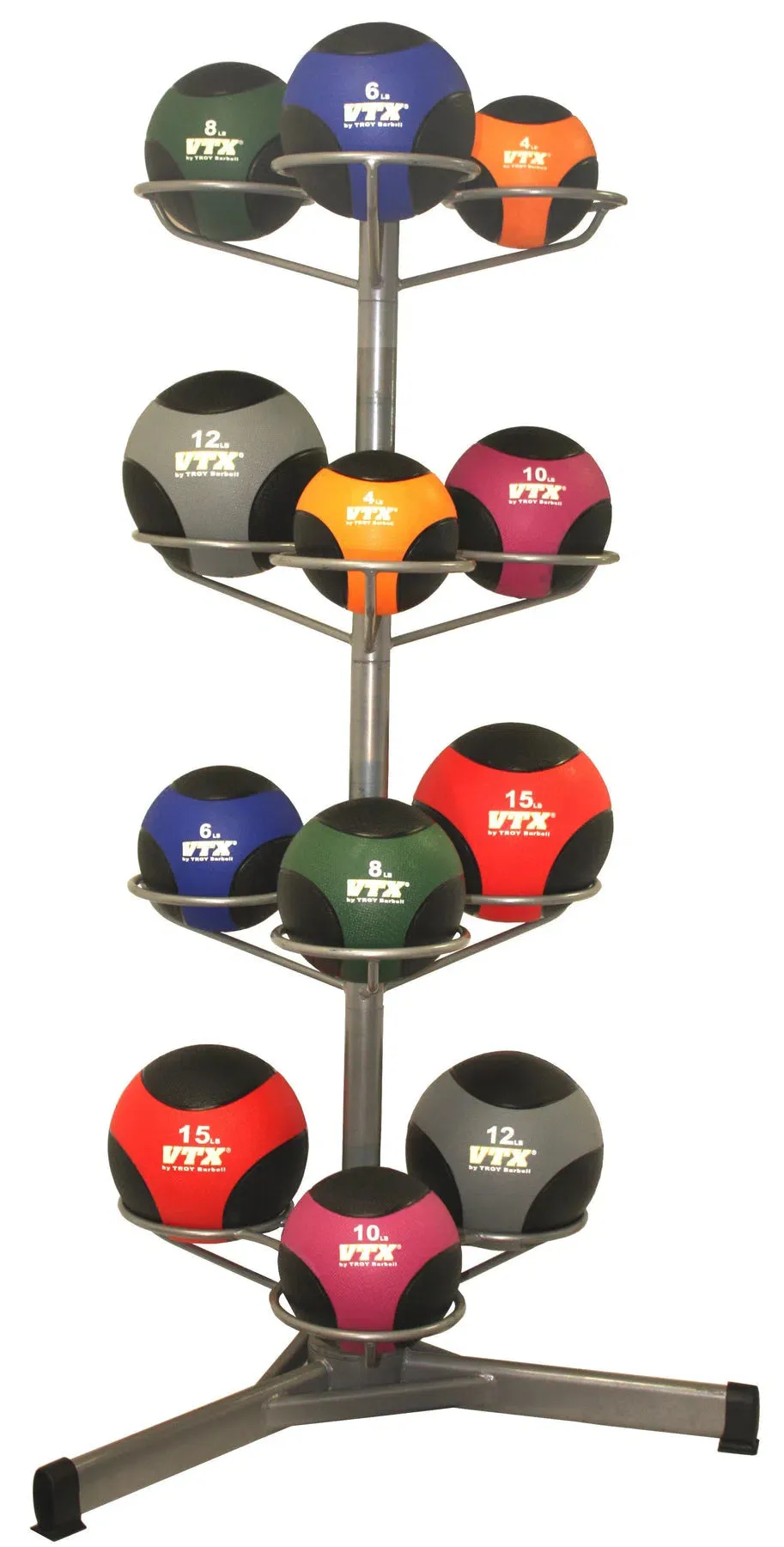 Vertical Rotating 12 Ball Fitness Rack
