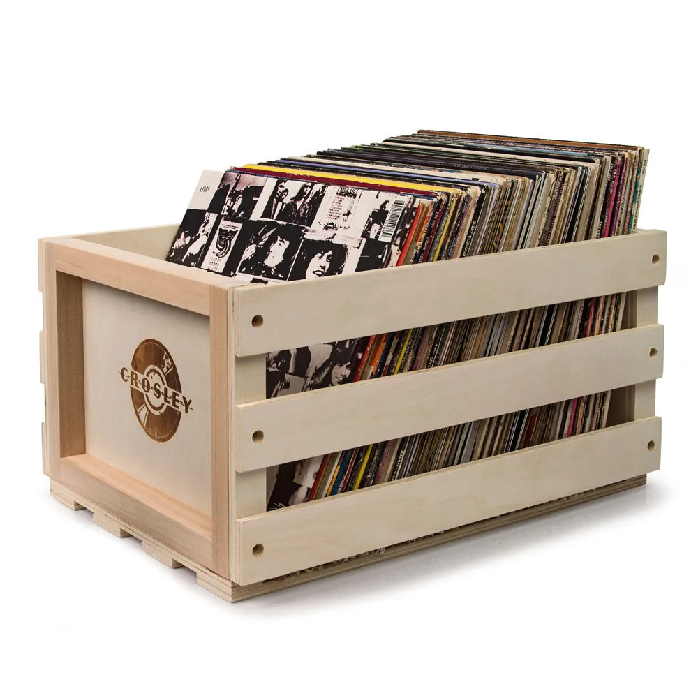 Victrola Revolution Go Turntable - Black   Bundled Record Storage Crate
