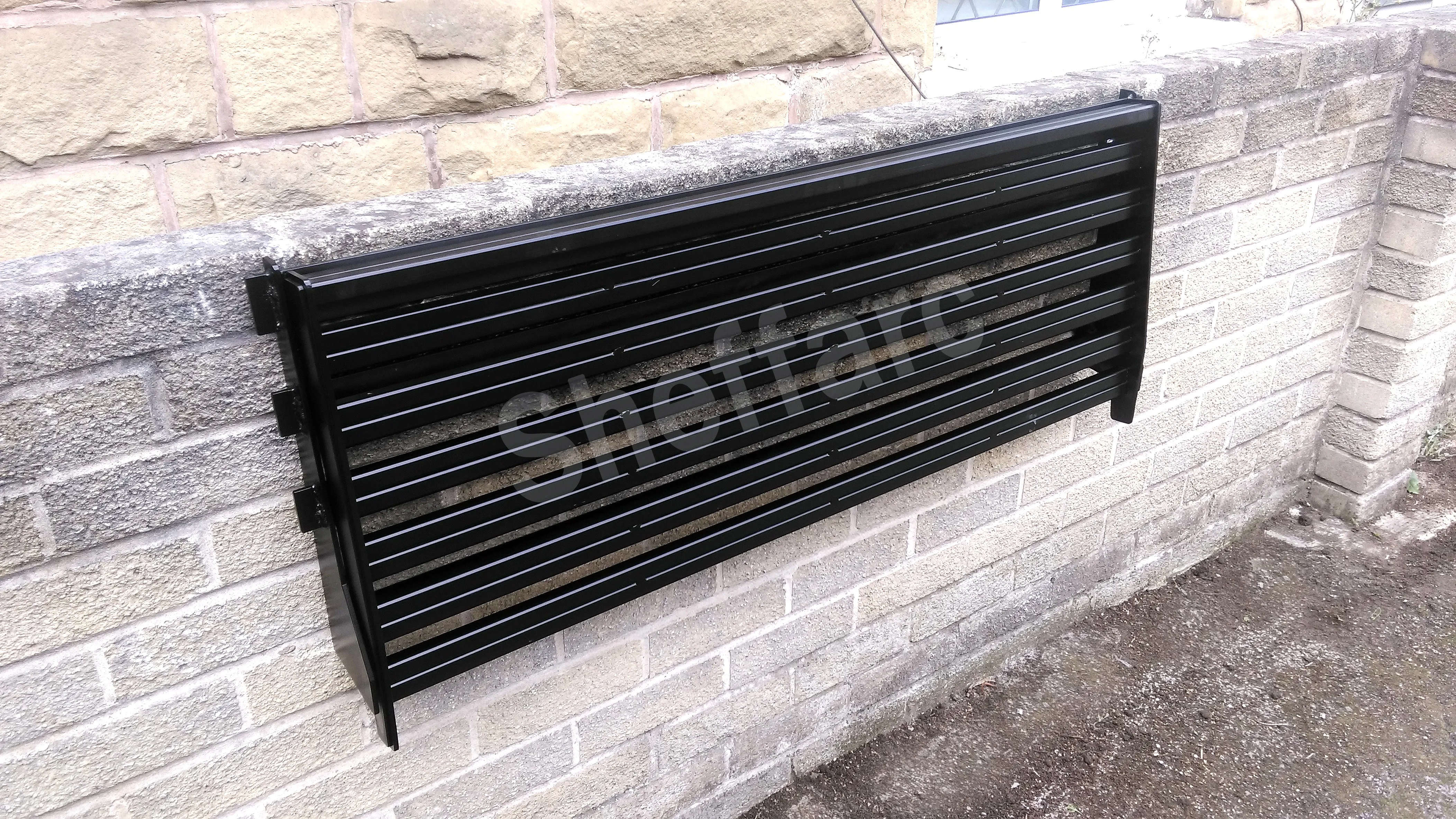 Wall Mounted seating,  Foldaway / Fold up Metal Garden Seat / Bench / Chair, space saving
