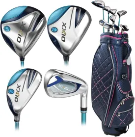 XXIO 2022 Women 12 Premium Full Set RH 11 Clubs   1 Cart Bag Navy